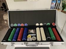 Casino 500 + Piece Poker Chip Set And Accessories..Metal Storage Case.. for sale  Shipping to South Africa