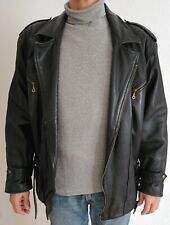 Lederjacke schwarz retro gebraucht kaufen  Gründau