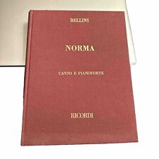 Partitura vocal italiana clásica ópera clásica SOCORDI Vincenzo Bellini Norma segunda mano  Embacar hacia Argentina