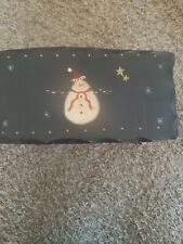 Snowman Wooden Bench, used for sale  Shipping to South Africa