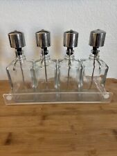 Usado, Meio século moderno gravado licor decanters conjunto de barra bomba cromada para carrinho de barra MCM comprar usado  Enviando para Brazil