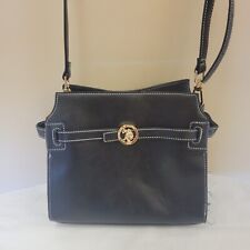 US Polo Assn. Black Leather Shoulder Bag for sale  Shipping to South Africa