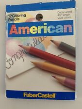 Lápis de Colorir Vintage American Faber Castell 4,5” Conjunto de 12 MSU caixa67 comprar usado  Enviando para Brazil