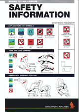 Safety card singapore d'occasion  Châteauneuf-en-Thymerais