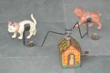 Vintage Wind Up Dog & Cat Fight C.K Trademark Litho Tin & Celluloid Toy , Japan for sale  Shipping to South Africa