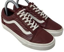 Tênis VANS Old Skool Couro Borgonha Branco 7 Feminino Ou Tamanho Masculino 5.5 comprar usado  Enviando para Brazil