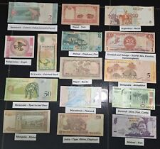 Lote de 15 billetes de banco de Animal Kingdom Vida Silvestre papel moneda extranjera moneda mundial segunda mano  Embacar hacia Argentina