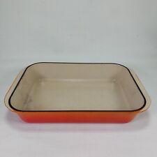 Used, Le Creuset Orange Cast Iron 40cm Rectangular Roaster Baking Oven Roasting Dish for sale  Shipping to South Africa