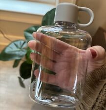 Clear Slim Flat Purse Water Bottle Holds 12oz Lightweight Notebook Water Bottle for sale  Shipping to South Africa
