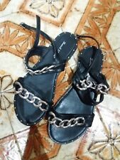 Black flat sandals usato  Alatri