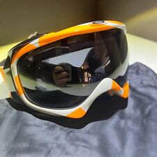 Óculos de neve Oakley armação branca laranja lente escura esqui ao ar livre snowboard comprar usado  Enviando para Brazil