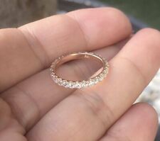 1Ct Round lab created Diamond Full Eternity Wedding Band Ring Solid Rose Gold  for sale  Shipping to South Africa