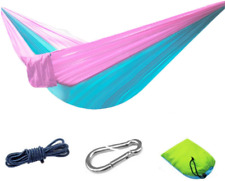 Used, Camping Hammock Double & Single Portable Hammocks with 2 Tree Straps Lightweight for sale  Shipping to South Africa