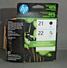 Cartuchos de tinta HP 21 preto e 22 tricolor genuínos comprar usado  Enviando para Brazil