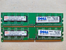 Memoria RAM de escritorio 1 GB+1 GB PC2-5300 (DDR2-667) HYMP112U64CP8 memoria DELL, usado segunda mano  Embacar hacia Argentina