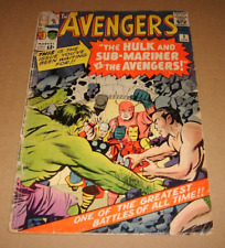 Vingadores #3 Era de Prata Hulk Homem de Ferro Thor Sub-Mariner Marvel Quadrinhos 1964 G/BOM comprar usado  Enviando para Brazil