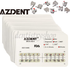 10Packs AZDENT Dental Brackets Mini/Standard MBT/Roth 022/018 Hooks 3 4 5 for sale  Shipping to South Africa