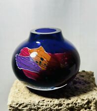 Glasshouse Erik Brakken Abstract Wind Lines Art Glass Vase Signed Numbered 1994 for sale  Shipping to South Africa