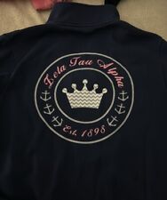 Zeta Tau Alpha ZTA half zip crown nautical navy sweatshirt sz medium Sport Tek for sale  Shipping to South Africa