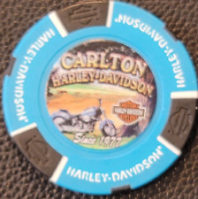 Ficha de pôquer Harley Davidson CARLTON HD ~ OHIO (azul motociclista cor completa) comprar usado  Enviando para Brazil