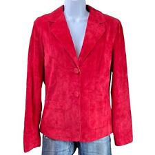 Jaqueta blazer de couro vermelha Bebe 2 botões totalmente forrada M comprar usado  Enviando para Brazil