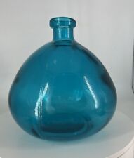 Vaso de chão/mesa Vidrios San Miguel Espanha arte vidro azul água 24cm*47cm comprar usado  Enviando para Brazil