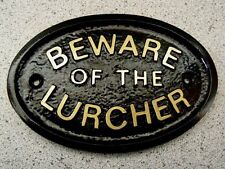 Lurcher beware plaque for sale  UK