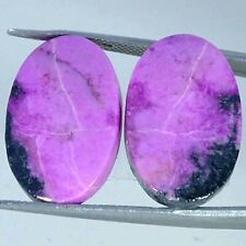 30.10 Cts Natural Cobalto Calcite Loose Gemstone Oval Cabochon Pair 15X23X4MM for sale  Shipping to South Africa