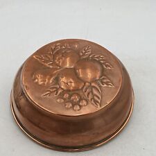 Molde de cobre vintage bolo de frutas gelatina Suécia 2L para cozinhar ou exibir 9" comprar usado  Enviando para Brazil