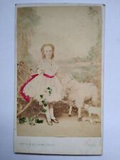 Female Photographer Mrs Williams Bath CDV Named Girl Sheep Toy Taxidermy? Tinted for sale  Shipping to South Africa