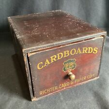 Small Antique Country Store Advertising Counter Top Display Cabinet Richter Card for sale  Shipping to South Africa