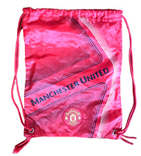 Mochila Manchester United com cordão bolsa de nylon vermelha futebol futebol patch comprar usado  Enviando para Brazil