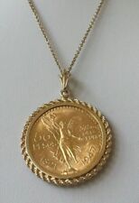 Usado, 50 pesos moneda mexicano centenario colgante personalizado año amarillo 14k enchapado segunda mano  Embacar hacia Mexico