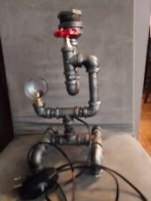 Industrial Robot Steampunk Iron Pipe Desk Table Lamp Retro Light Decor~Untested for sale  Shipping to South Africa