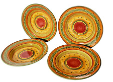 Conjunto de 4 tigelas para salada Pier 1 One Etrusco 9-1/2" pintadas à mão Itália, usado comprar usado  Enviando para Brazil