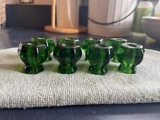 8 botões de armário de vidro verde esmeralda depressão comprar usado  Enviando para Brazil