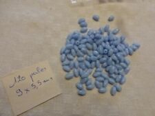 lot  de 120 perle en verre anciennes  9 x 5.5 mm bleu pastel  na sprzedaż  Wysyłka do Poland