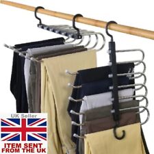 Clothes Pants Hangers, 2 Pack Space Saving Closet Hangers 6 Layers for sale  Shipping to South Africa