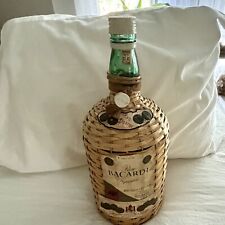 Vintage embrulhado em vime Ron Bacardi Superior P.R. Garrafa de rum grande 1/2 galão comprar usado  Enviando para Brazil