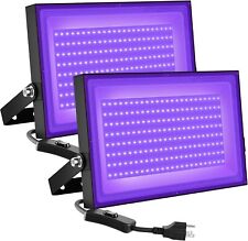 Used, Onforu 2 Pack 30W LED Black Lights, Blacklight Flood Light with Plug, IP66 Water for sale  Shipping to South Africa