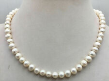 Collar de perlas de agua dulce Akoya blanco natural de 7-10 mm broche de plata 925 de 14-50, usado segunda mano  Embacar hacia Argentina