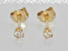 9ct Gold Real Diamond Solitaire Stud Earrings - Solid 9K Gold for sale  BIRMINGHAM