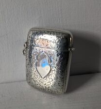 Solid silver vesta for sale  SHEFFORD