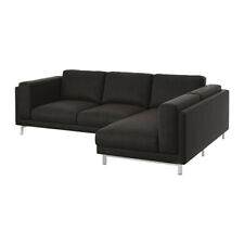 Begagnade, Ikea Nockeby Cover for 3-Seat Sofa with Chaise RIGHT, Teno Dark Grey 502.804.23 till salu  Toimitus osoitteeseen Sweden