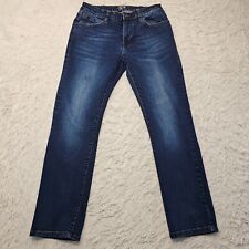 Jeans masculino Lazer slim fit perna reta clássico jeans azul tamanho 33x30 comprar usado  Enviando para Brazil