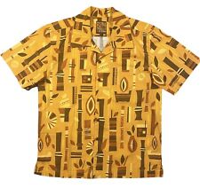 Camisa Jeff Granito Tiki amarela botão para cima SS Trader Sam’s Disneyland tamanho pequeno comprar usado  Enviando para Brazil