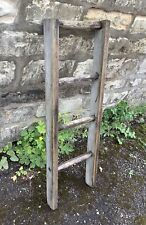 VINTAGE WOODEN SMALL LEANING LADDER ~ SHABBY CHIC GARDEN DECOR DISPLAY, used for sale  Shipping to South Africa