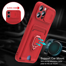 Käytetty, ShockProof Ring Holder TPU Card Case For iPhone 14 13 Pro Max 12 11 XR X 8 Cover myynnissä  Leverans till Finland