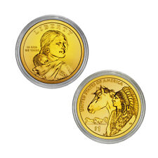 Dólar nativo americano Sacagawea 2012 en capas de oro segunda mano  Embacar hacia Argentina