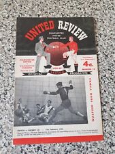 man utd 1958 programme for sale  GREAT YARMOUTH